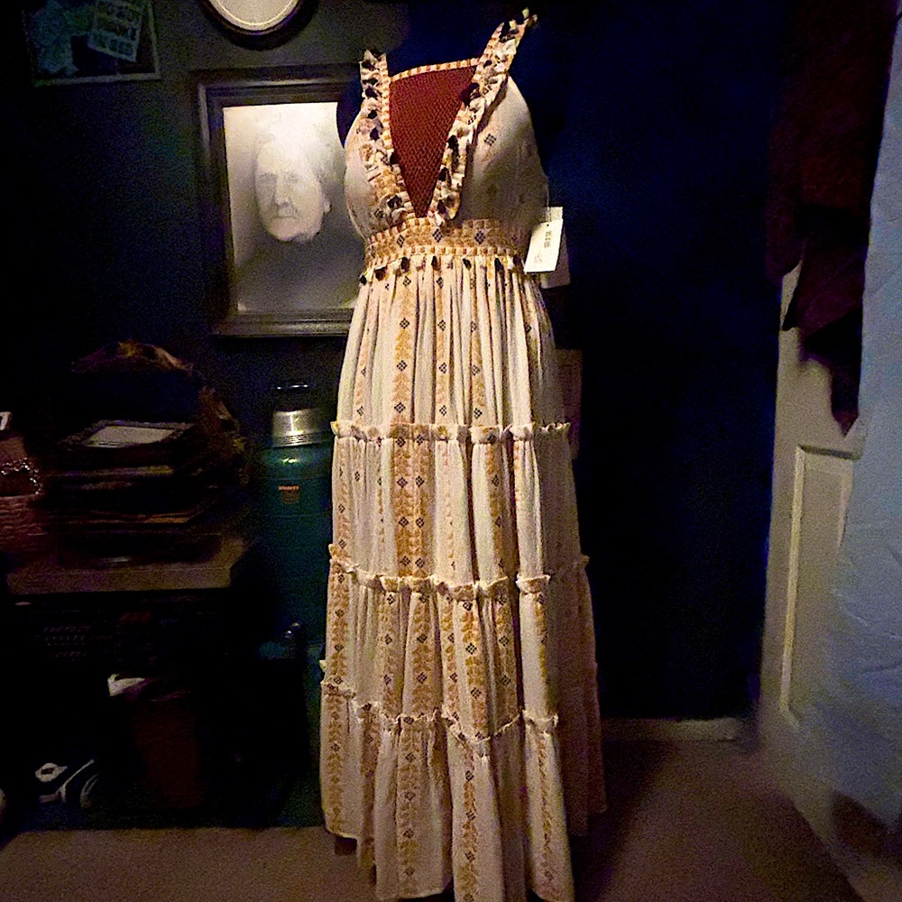NWT ☀️ DODO BAR OR 🌻 colorful, elegant full length Alicia Dress